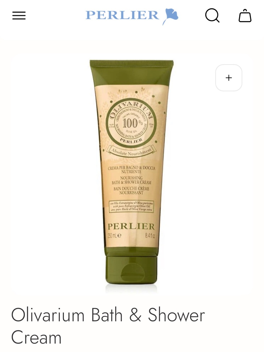Perlier Olivarium Shower Cream 8.4 Fl Oz